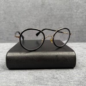 Montblanc MB 567-D 001 Black Gold Round Eyeglasses Frames 51-23-150 Italy